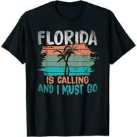 Retro palm Drvees Florida Florida zove i moram ići na majicu za muškarce vintage