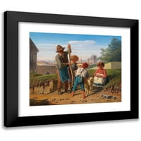 Wilhelm Richter Black Moderni uokvireni muzejski umjetnički print pod nazivom - Djeca poljoprivrednika