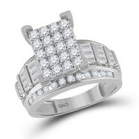 10k bijeli zlatni dijamant Cindys Dream Cluster Bridal Angažman prsten 1- cttw