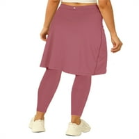 Yskkt ženska teniska suknja s kaprim nogama dužina koljena atletska vježba s džepovima XS-2xl