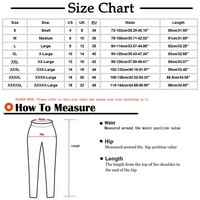 Qiaocaity ženske hlače visoke struke Capris linenske hlače plus veličine hlače za čišćenje atletske trbuške hlače zelene s