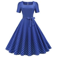 TIQKATYCK haljina s kratkim rukavima za žene, žene kratkih rukava 1950-ih domaćica večernja party matural