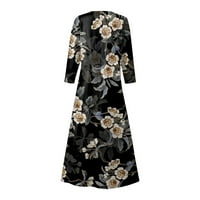 FOPP prodavač Ljetna haljina za žene Ležerne prilike tiskane udobne modne tiskane duljine Džepne haljine