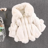 Djevojke za dijete Zimske kože od kožnih flugy plišana jakna Dječja dječja topla gusta patentna odjeća