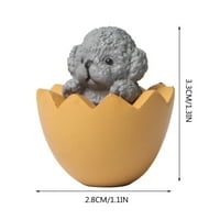 Početna Desktop ukrasi Teddy Dog u ručnoj jaja ručno izrađeno mikro vrtlarnim ukrasnim ukrasima