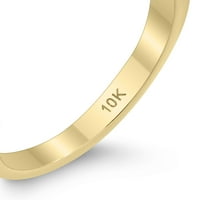 Ženski tanzanite i dijamantski cintni prsten u žutom zlatu od 10k