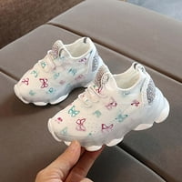 Simplmasygeni Toddler Cipele Clearence Child Kid Baby Girls Butterfly Crystal LED Svjetlosni sport Pokreni