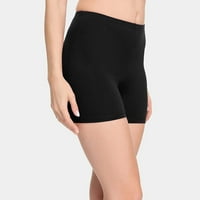 Hlače žene, modne žene visoke elastičnosti casual čvrste boje sportske joge gamaše kratke hlače crne