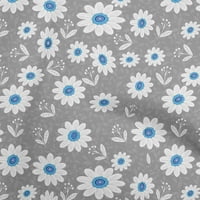 Onuone viskozni dres svijetlo sive tkanine Florals Quilting potrošni materijal Ispiši šivanje tkanine