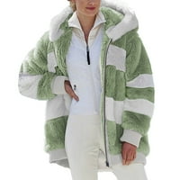 Moderan ženski jakna Warm FAUS kaput zimski patentni patentni pauze s dugim rukavima