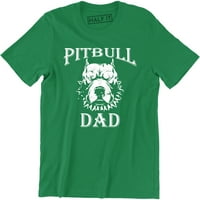 Pitbull tata muški pas ljubimac ljubavnik očeva dana smiješna humora Super Hero majica