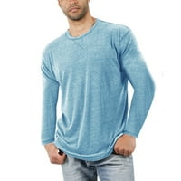 Langwyqu Men majica s dugim rukavima Casual Soft Comfy Basic Pullovers