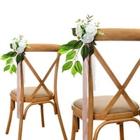 Vanjska umjetna stolica na stražnju cvijet minimalistički stil simulacija ruže lažni cvijet za vjenčani