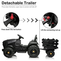 Dječji električni traktor s prikolicom, 16V vožnju na automobilima sa pogonom i brzinama guma, jahanje