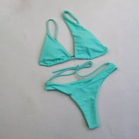 Aufmer Clearance dva kupaća kupaca za žene ženske sportske visokog ramena Solid Bikini set solidnih