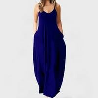 Finelylove Ležerne haljine Maxi haljina za žene Ljeto A-Line s dugim rukavima s dugim rukavima