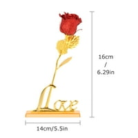 Rose cvjetni zlatni štand Vječno cvijeće Umjetna stabljika prekrivena poklon ruža Sačuvana buquet Real
