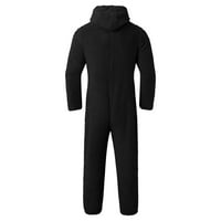 Muška fleece skakača pidžama zima topla zatvarala jednu kapuljaču za spavanje s kapuljačom Jogger Loungewear