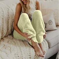 Dezsed tople fleke hlače ženske ležerne kućne pantalone Coral Fleece labave udobne plišane hlače jeseni