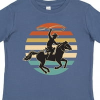 Inktastični rodeo tim Roping Cowboy poklon mališač majica majica ili mališana