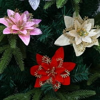 Ana božićna velika poinsettia sjajni cvjetni stablo viseći zabava xmas dekor