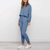 TrackSiit joga odjeća za ženske usjeve + duge hlače Sportske odijele Trendne hlače hlače Kompletne pantalone
