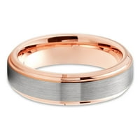 Vjenčani prsten od ružičastog volframa, vjenčani prsten, srebrni ring volfram, zaručni prsten, volfram karbidni prsten, udobnost fit