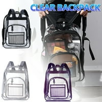 17 Clear Rack Raksak otporan na vodu prozirni ruksak veliki kapacitet Bookbag Školska torba s podesivim