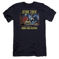 Trevco CBS511-PSF- Star Trek & Episode Premium platno za odrasle pamuk Slim Fit 30- majica, mornarica