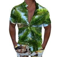 Muška havajska kratka rukavska košulja na plaži M-2xl