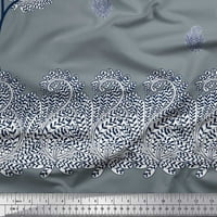 Soimoi Satin Silk tkanina Paisley ploča Ispis tkanina od dvorišta široko