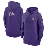 Žene Nike Purple Minnesota Vikings Sidelini klub Fleece Pulover Hoodie