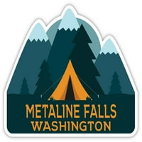 Metaline Falls Washington Suvenir Frižider magnet Kamp TENT dizajn