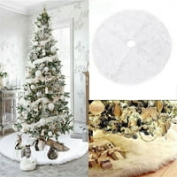 Suknja za božićne drvve Plish Fau Fur Christmas Clizer Tepih ukrasi Novogodišnji ukrasi za dom