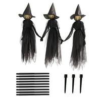 Cumka Halloween Dekoracije na otvorenom vještice koje drže ruke - boja promjenjive užareno lice, za