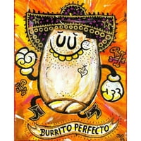 Gutierrez, Jorge R. Crni moderni uokvireni muzej umjetnički print pod nazivom - Burrito Perfecto