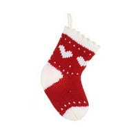 Božićni ukrasi pletene božićne čarape snježne pahulje Dječja poklon torba, jedna veličina