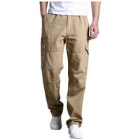 CLLIOS muške teretne hlače opuštene fit multi džepove hlače rade taktičke hlače Atletska radna odjeća