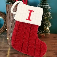 Pleteni božićni čarapa Viseće klasične božićne boje tiskane čarape za zabave rođendane i druge prilike