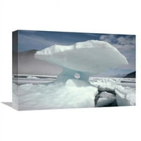 Globalna galerija u. Iceberg i ledeni flores, otok Baffin, Kanada Art Print - Flip Nicklin