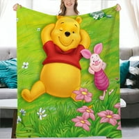 Winnie The Pooh Lightfleece pokrivač Zimska posteljina toplo nejasno pokrivanje za kauč za sobu za spavaću
