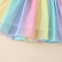 Djevojčina odjeća za odjeću Malidler Multicolor Duljina ruffle haljina za rufff tude 10-mjeseci