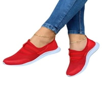 TENMI ženske cipele za hodnice koje trče udobne neklizajuće klizanje na tenisicama jogging stanovi crvena