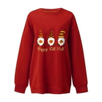 Dahich Božićne dukseri za žene Slatka jelena ispisana Crewneck Grafički pulover Dugih rukava Buffalo