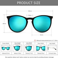 Sunčane naočale za muškarce i žene, plava klasična okrugla retro stila polarizirane sunčane naočale