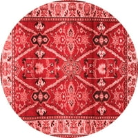 Ahgly Company u zatvorenom okrugli geometrijski crveni tradicionalni prostirci područja, 8 'krug