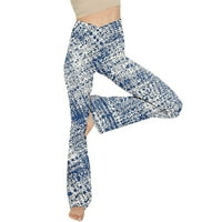Ženske hlače od plane visoke struk vježbanje vježbanje koje se ne vidi kroz bootcut joga hlače