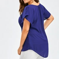 Hanzidakd Plus veličine za žensku čipku košulju ženske modne casual pune čipke plus veličina majica