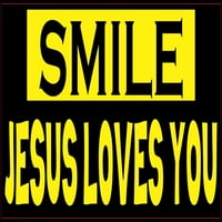 10in 3in žuti i crni osmijeh Isus voli te magnet