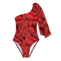 U ženskom ljetnom traku na ramenu Retro ispis lepršav kupaćim kostima
